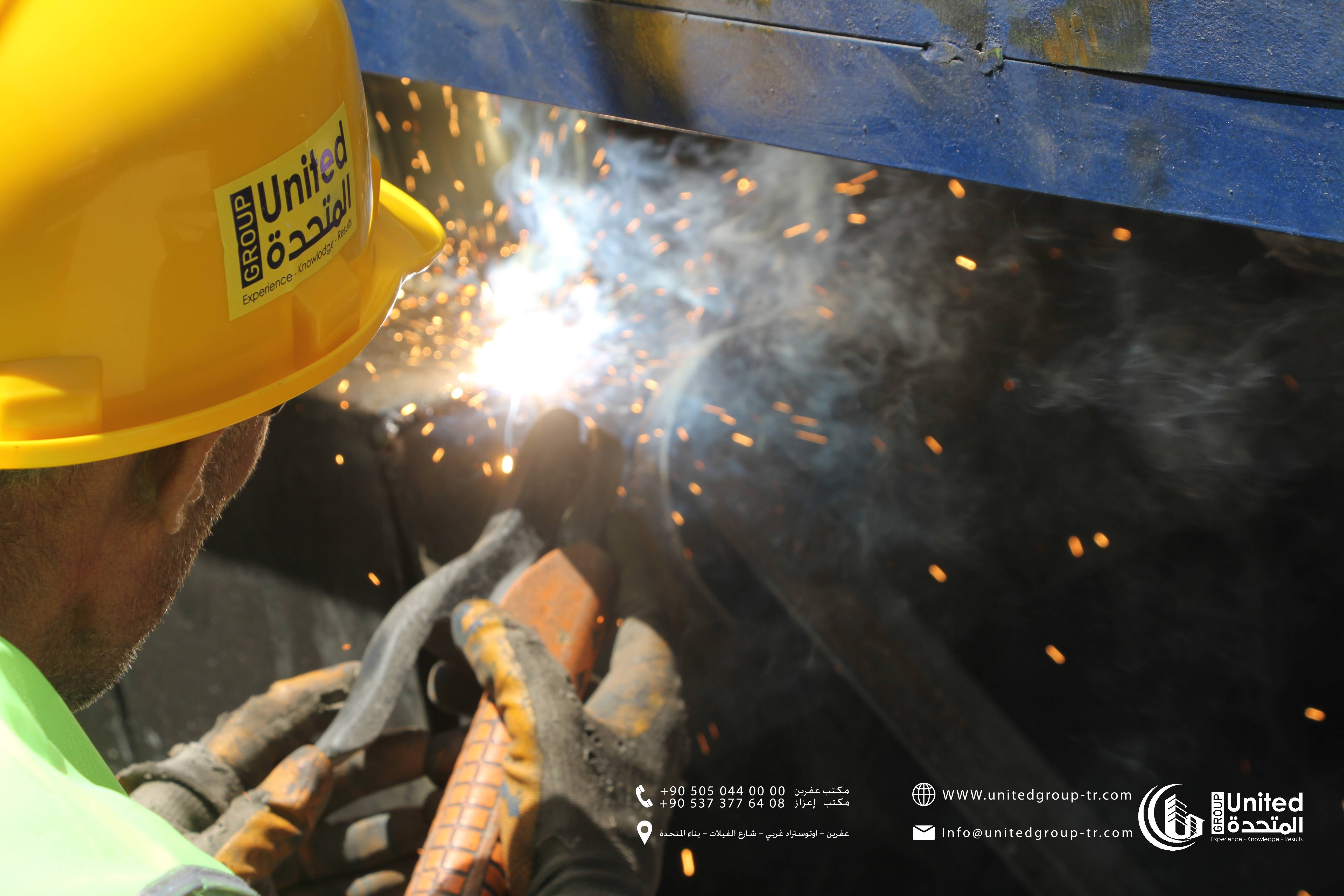 مشروع تزويد مخميات شمال حلب بكتل حماماتwc