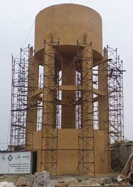  بناء خزان هوائي في مخيم النور